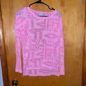 Aeropostale Pink Graphic Long Sleeve Sweatshirt